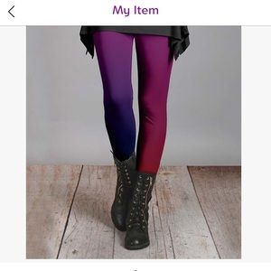 Pink and purple gradient leggings